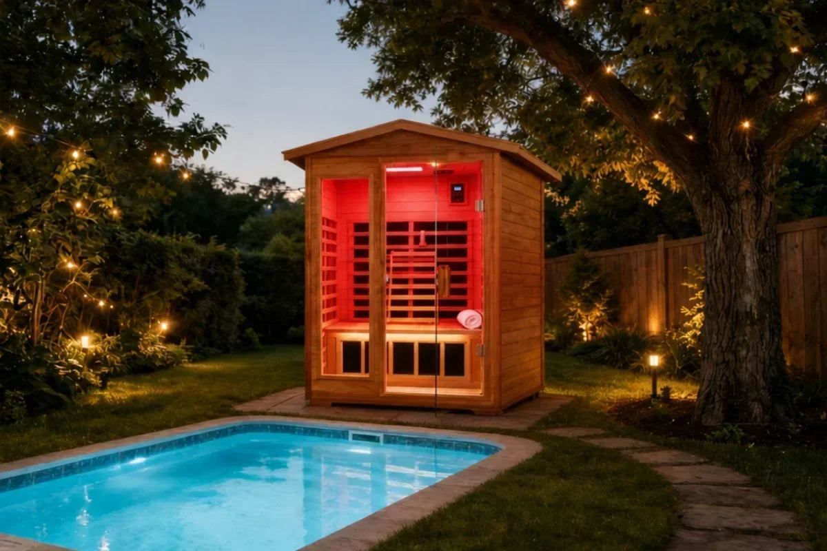 An Outdoor Infrared Sauna Through Four Seasons: What the Year Actually Looks Like