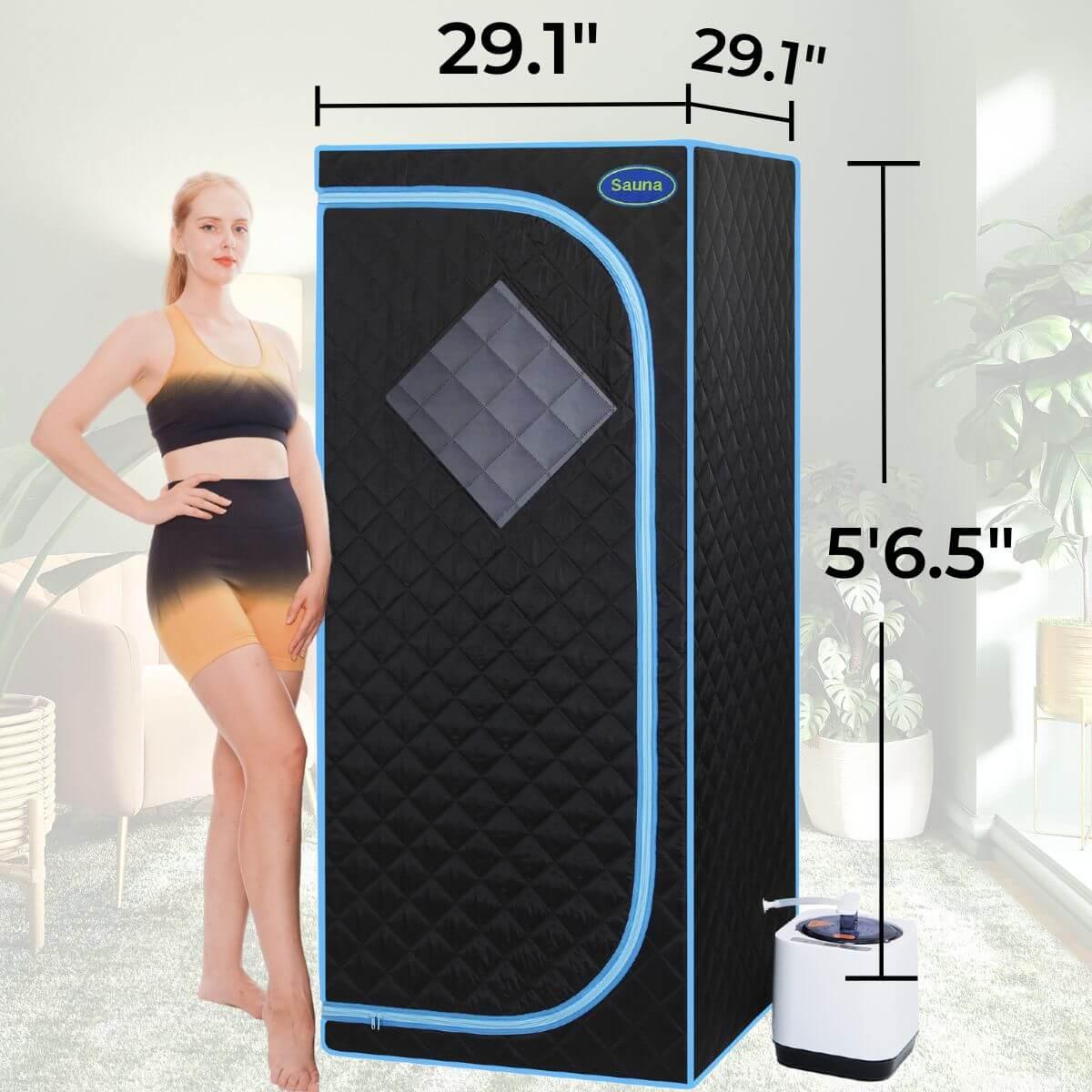 steam sauna tent Airy-602SP Plus-size Portable Steam Sauna Tent 31.5in x 62.2in x 31.5in / LightSkyBlue