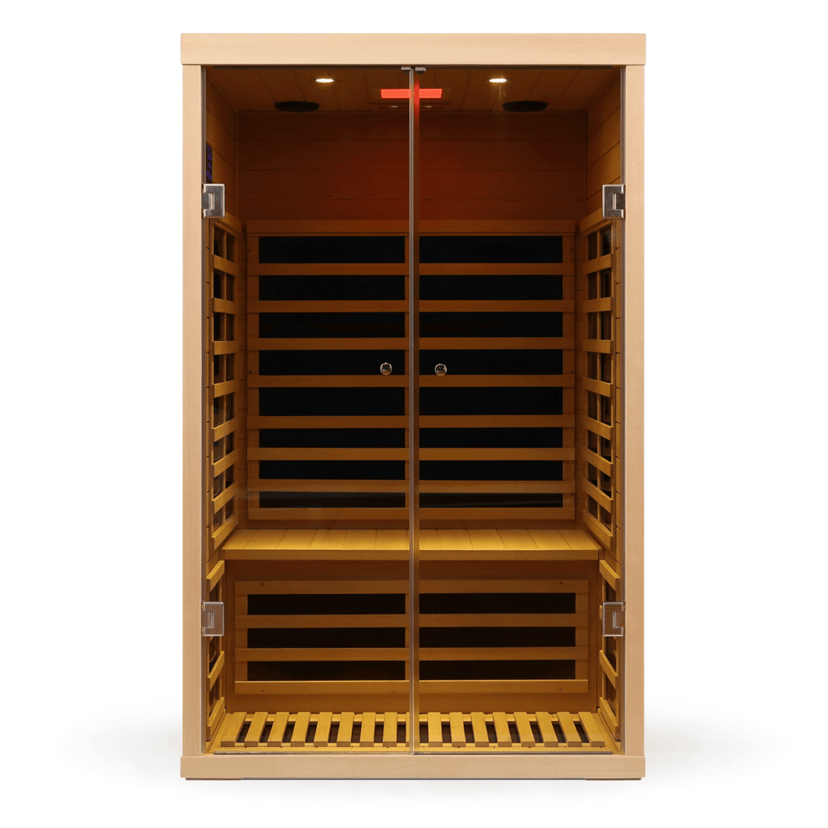 Ample-902SH 2 Person Low EMF Infrared Sauna – SalusHEAT Saunas Direct