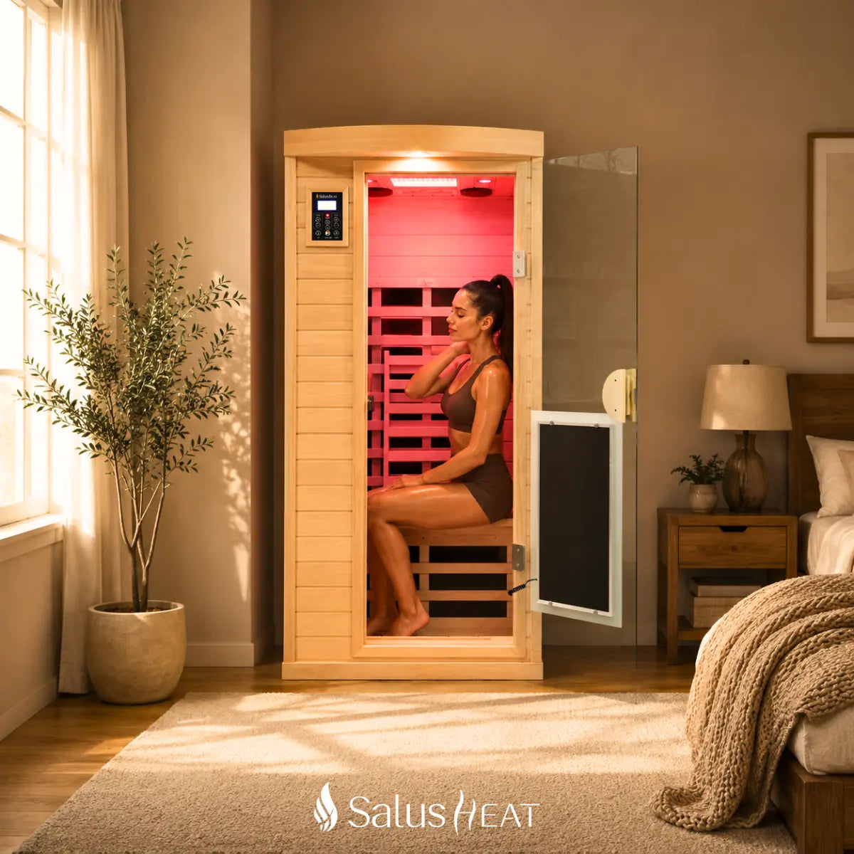 VERNA ニューシャワー　ナチュラル　モイスティベール　B Maxwell-901BH 1 Person Low EMF Infrared Sauna – SalusHEAT Saunas