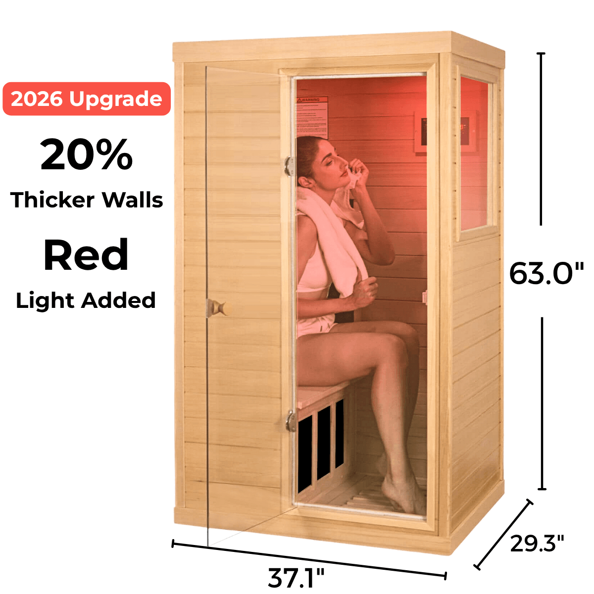 Purity-909MH 1 Person Side Door Infrared Sauna – SalusHEAT Saunas