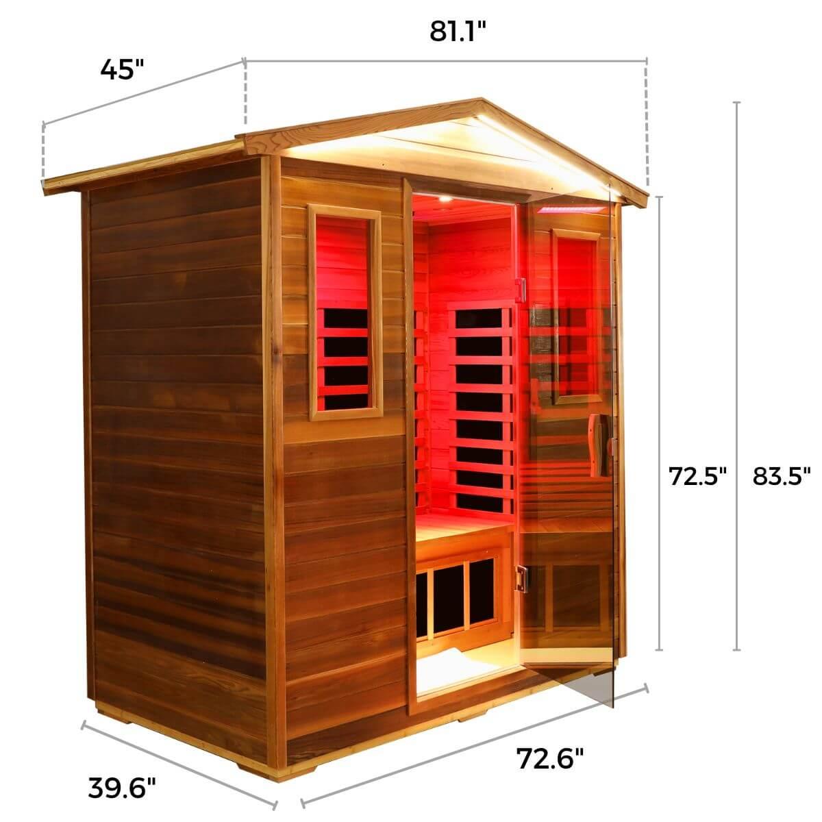 Versa-903VR/T 3 Person Outdoor Full Spectrum Infrared Sauna