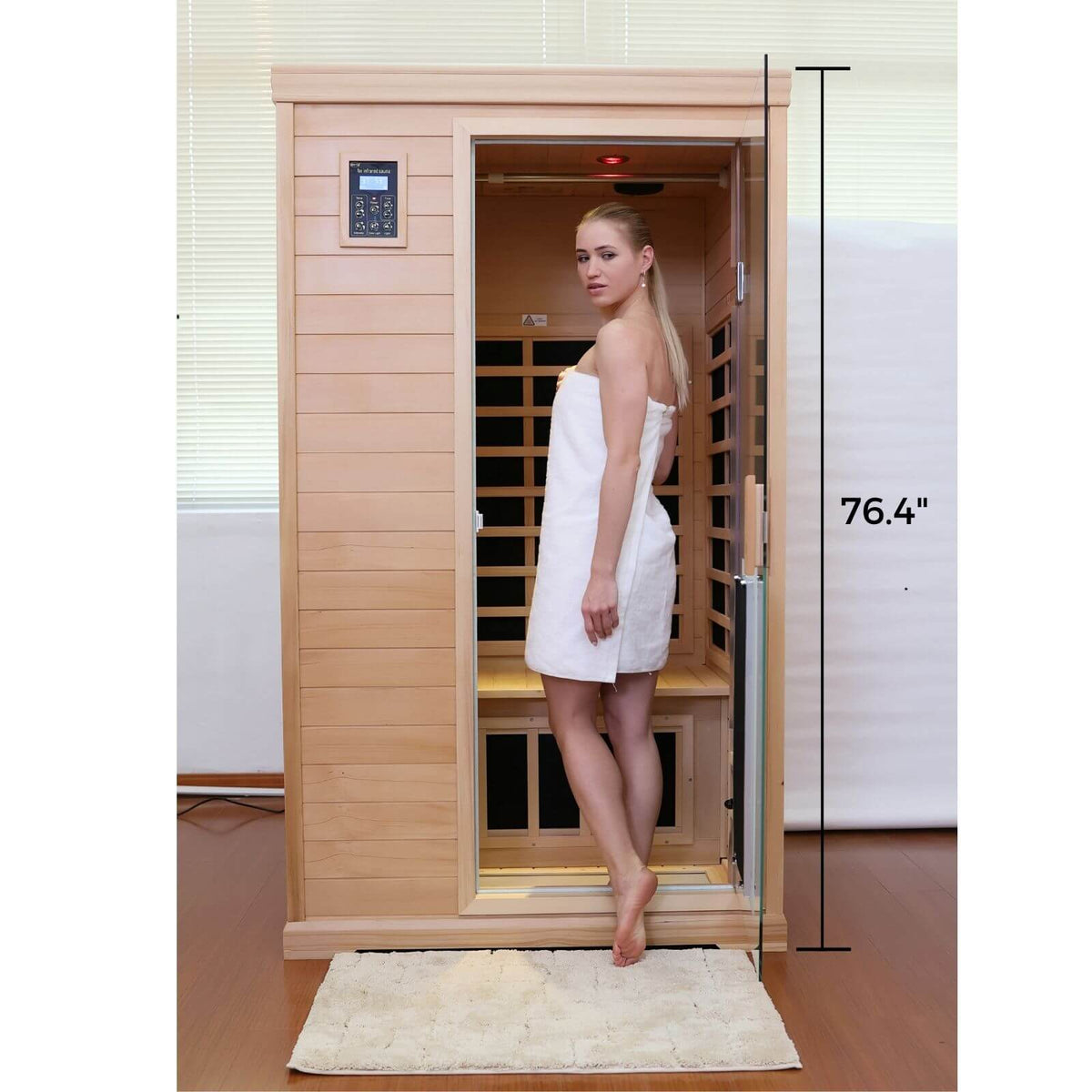 Sauna seca + sauna húmeda con ducha hidromasaje AS-002 (hidrosauna)