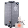 SalusHeat Airy-602F Portable Full-Size Infrared Sauna Tent DarkGray