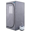 SalusHeat Airy-602SP Plus-size Portable Steam Sauna Tent 31.5in x 62.2in x 31.5in / LightGray