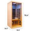 SalusHeat Ample-901SH 1 Person Low EMF Infrared Sauna