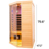 SalusHeat Ample-907SH Corner 2 Person Low EMF Infrared Sauna