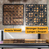 SalusHeat Burlywood Interlocking Flooring Tiles (Set of 10) Fir Wood Thickene / Checker Pattern