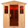 SalusHeat Garner-904VS 4 Person Outdoor Infrared Sauna Fir wood