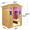 SalusHeat Garner-904VS 4 Person Outdoor Infrared Sauna