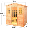 SalusHeat Garner-905VS 5 Person Outdoor Infrared Sauna