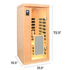 SalusHeat Maxwell-901BH 1 Person Low EMF Infrared Sauna