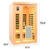 SalusHeat Maxwell-902BH 2 Person Low EMF Infrared Sauna