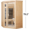 SalusHeat Maxwell-907BH Corner 2 Person Low EMF Infrared Sauna