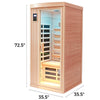 SalusHeat Mix-901BLH 1 Person High Temp Infrared Sauna