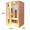 SalusHeat Mix-902BLH 2 Person High Temp Infrared Sauna