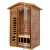 SalusHeat Mix-902VTD 2 Person Outdoor High Temp Infrared Sauna in Mahogany