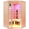 SalusHeat Mix-907BLH 2 Person Corner High Temp Infrared Sauna Standard (47.2in x 75.6in x 47.2in)