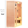 SalusHeat Mix-907BLH 2 Person Corner High Temp Infrared Sauna