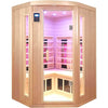 SalusHeat Mix-907BLH 2 Person Corner High Temp Infrared Sauna Plus Model (47.6in x 76.4in x 47.6in)