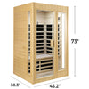 SalusHeat Purity-902GHC 2 Person Infrared Sauna