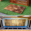 SalusHeat Redwood Interlocking Flooring Tiles (Set of 10) Red Cedar Thickened (Natural Color Difference) / Checker Pattern C
