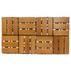 SalusHeat Redwood/Red Cedar Interlocking Flooring Tiles (Set of 10) Red Cedar Thickened (Natural Color Difference) / Checker Pattern