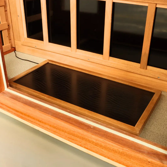 SalusHEAT Saunas Direct Far Infrared Foot Warmer for Outdoor Saunas Red cedar