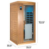 SalusHeat Sublime-901BR 1 Person Infrared Sauna in Red Cedar