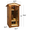 SalusHeat Wearwell-901VR 1 Person Outdoor Low EMF Infrared Sauna in Red Cedar