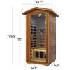 SalusHeat Wearwell-901VT 1 Person Outdoor Low EMF Infrared Sauna in Mahogany
