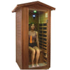 SalusHeat Wearwell-901VT 1 Person Outdoor Low EMF Infrared Sauna in Mahogany