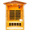 SalusHeat Wearwell-902VT 2 Person Outdoor Low EMF Infrared Sauna in Mahogany