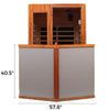 SalusHeat Wearwell-902VT 2 Person Outdoor Low EMF Infrared Sauna in Mahogany