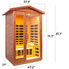 SalusHeat Wearwell-902VT 2 Person Outdoor Low EMF Infrared Sauna in Mahogany