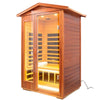 SalusHeat Wearwell-902VT 2 Person Outdoor Low EMF Infrared Sauna in Mahogany