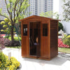 SalusHeat Wearwell-904VR 4 Person Outdoor Low EMF Infrared Sauna in Red Cedar