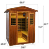 SalusHeat Wearwell-904VT 4 Person Outdoor Low EMF Infrared Sauna in Mahogany