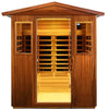 SalusHeat Wearwell-904VT 4 Person Outdoor Low EMF Infrared Sauna in Mahogany Standard Heater (10-30mG)