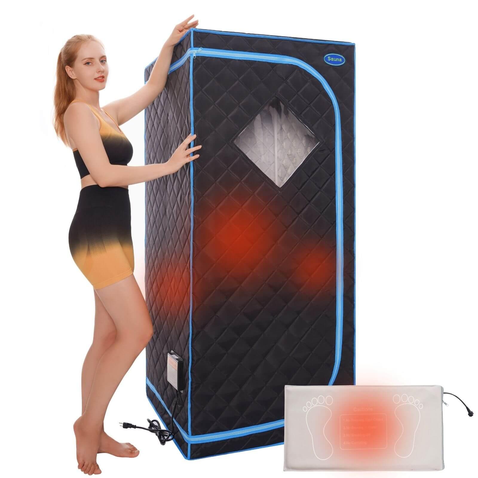 personal sauna tent Airy-602F Portable Full-Size Infrared Sauna Tent Black