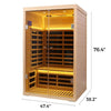 SalusHeat Ample-902SH 2 Person Low EMF Infrared Sauna